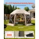 thumbnail image 2 of Carpa plegable tipo cenador VEVOR, 3,6 x 3,6 m, carpa esférica de 13 lados con techo desmontable y bolsa de transporte, resistente a las picaduras, refugio solar con mosquitera para 8-10 personas, 2 of 9