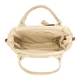thumbnail image 6 of Spencer Women's Straw Handbags, Woven Crossbody Bag Beach Purse with Tassel, Canvas Lined Tote Bag, White, 6 of 11