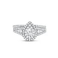 thumbnail image 2 of 14kt White Gold Pear Diamond Bridal Wedding Ring Band Set 1 Cttw, 2 of 4