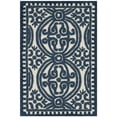 thumbnail image 2 of SAFAVIEH Cambridge Joseph Geometric Wool Area Rug, Ivory/Navy, 2' x 3', 2 of 8