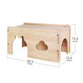 thumbnail image 2 of Spacious and Breathable Wooden Rabbit Castle Hideout - Perfect Bunny House Tunnel for Chinchilla, Guinea Pigs, and Small-Sized Pets - Extended Castle Style, 2 of 4