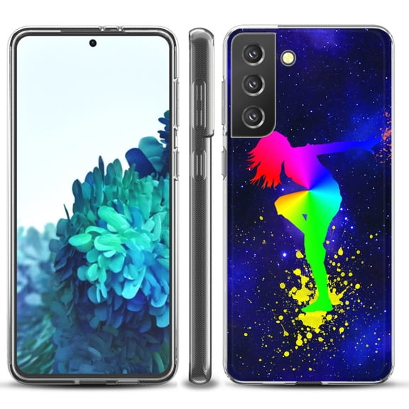 Slim-Fit TPU Protective Phone Case compatible with Samsung Galaxy S21  5G / S21 PLUS 5G, by OneToughShield ® - Cosmos Dance