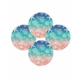 thumbnail image 7 of 15 Inch Round Placemats Set of 4, Blue Teal Pink Ombre Coastal Non Slip Heat Insulation PP Table Mats, Nautical Beach Starfish Coral Summer Washable Place Mats for Kitchen Dining Party Table Decor, 7 of 7