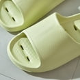 thumbnail image 6 of FRSASU Cloud Slides Pillow Slippers for Women and Men Shower Bathroom Sandals Ultra Soft Cushioned Thick Sole Slippers Green, 6 of 8