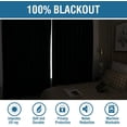 thumbnail image 2 of AIR-Linen Blackout Curtains 84 Inches Long 100% Blackout Heavy-Duty Draperies for Living Room Bedroom Thermal Insulated Textured Functional Window Treatment Anti Rust Grommet, 2 Panels, Stone, 2 of 4