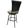 thumbnail image 2 of Tobias Designs 30" Upholstered Swivel Aluminum & Rattan Bar Stool in Gray/Tan, 2 of 2
