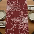 thumbnail image 5 of Table Runners 72 Inches Long Dress Scarves, Red Flowers Farmhouse Kitchen/Dining Table Runner, Coffee Tablerunners, Spring Floral Botanical Modern Art 18x72 Inch, 5 of 9