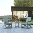 thumbnail image 2 of Flash Furniture Finn 3-Piece Adirondack Rocking Patio Chair and Side Table Set, Gray, 2 of 12