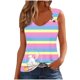 thumbnail image 2 of Puntoco Camiseta sin mangas con cuello cuadrado y estampado para mujer Camiseta holgada sin mangas, 2 of 4