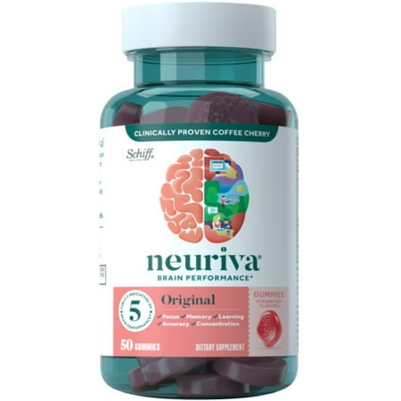 NEURIVA Brain Performance - Original Gummies 12/ 50 ct (Pack of 6)