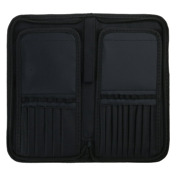 Foldable Stand-Up Makeup Brush Holder Portable 15 Pockets Travel Makeup Brushes Organizer Bag Cosmetics Case Handbag