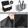 thumbnail image 4 of BALEINE Bolsa de almacenamiento extra grande con cremalleras y asas de transporte, bolsas de tela Oxford resistentes para mudanzas para lavandería, ahorro de espacio, almacenamiento, negro carbón, 1 p, 4 of 5