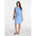 thumbnail image 3 of Time and Tru Women's Utility Shirtdress, Sizes XS-XXXL, 3 of 6