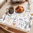 thumbnail image 3 of Rustic Retro Placemats Set of 1, Wildflower Colorful Floral Blossom Plant Non-Slip Place Mats Washable Table Mats for Kitchen Dining Table Decorations Indoor/Outdoor, 3 of 9