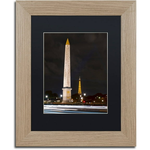 Trademark Fine Art "Concorde Place" Canvas Art by Michael Blanchette Photography Black Matte, Birch Frame