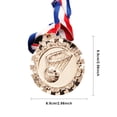 thumbnail image 3 of Medallas de baloncesto de 6,5 cm con cinta para el cuello para ganadores (plateada), 3 of 8