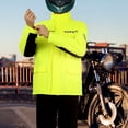thumbnail image 4 of OULII Ensemble 1 Jaune Imperméable Réfléchissant pour Moto Veste et Pantalon avec Couvre-Chaussures de Protection, 4 of 8