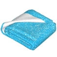 thumbnail image 2 of Bixox Fleece Blanket Sky Blue Glitter Pattern Super Soft Double-Sided Microfiber Flannel Blanket for Sofa, Bed, Couch, Suitable for All Seasons - 60"x50", 2 of 5
