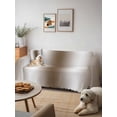 thumbnail image 6 of Brown White Ombre Couch Cover for 2 Cushion Couch, Vintage Minimalist Country Gradient Washable Love Seat Sofa Covers Slipcover, Throw Sofa Covers for Pets, Furniture Protector 71"x102", 6 of 9