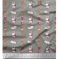 thumbnail image 1 of Soimoi Cotton Duck Fabric Floral,Bird & Bunny Kids Print Fabric by The Yard 56 Inch Wide, 1 of 1