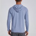 thumbnail image 3 of NaWent Men's Sun Hoodie Long Sleeve UPF 50+ UV Protection Fishing Shirt Lightweight Quick Dry Athletic Blue 6(M), 3 of 3