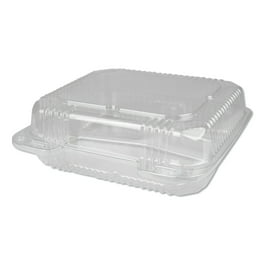 Plastic Clear Hinged Containers, 12 oz, 5.25 x 5.13 x 2.75, Clear, 500/Carton Plastic Clear Hinged Containers, 12 oz, 5.25 x 5.13 x 2.75, Clear, 500/Carton