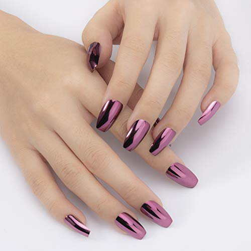 24pcs Glossy Ballerinas False Nails Hot Pink Acrylic Full Cover Long Coffin Press On Nails For Girls Women Bling Chrome Party Halloween Christmas Fake Nails For Diy Salon Hotpink 24pcs Glossy Ballerinas False Nails Hot Pink Acrylic Full Cover Long Coffin Press On Nails For Girls Women Bling Chrome Party Halloween Christmas Fake Nails For Diy Salon Hotpink