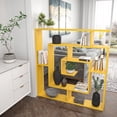 thumbnail image 5 of Ada Home Decor Furniture 4 Tier Open Shelf Mustard Briscoe Modern Bookcase, 5 of 11