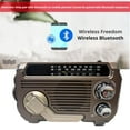 thumbnail image 4 of Wind Up Emergency Radio, 2025 Solar Hand Crank Emergency Radio /AM/SW with Bluetooth,Portable Rechargeable Emergency Flashlight Radios for Camping Hiking Outdoor, 4 of 4
