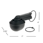 Mainstays 8-Piece Measuring Cup and Spoon Set - Durable, Space Saving Kitchen Essential, Black