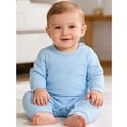 thumbnail image 3 of Beilxfa Unisex Baby Boy Girl Long Sleeve Jumpsuit 100% Cotton Newborn Solid Romper Bodysuit Infant Fall Winter Footless Onesies, 3 of 7