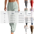 thumbnail image 4 of Lounge Jogger Pants for WomenElastic High Waist Drawstring Lightweight Long Pants Solid Color Versatile Casual Sports Pants with Pockets, 4 of 6