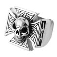 thumbnail image 1 of AAB Style RSRN-368 Bague Crâne en Acier Inoxydable, 1 of 1