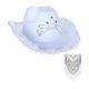 thumbnail image 5 of Sombrero de de vaquero occidental, accesorios de lentejuelas, accesorios de , suministros Fedora para fiesta, damas, vacaciones Blanco Macarena Sombrero de vaquero, 5 of 8