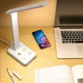thumbnail image 3 of Multifunctional LED Eye Protection Desk Lamp With Power Strip USB Charging Ports Independent Switch Adjustable Brightness Color Temperature For Home Office, 3 of 9