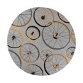 thumbnail image 1 of HomeRoots 353075 7 ft. 6 in. Round Polyester Grey Area Rug, 1 of 1