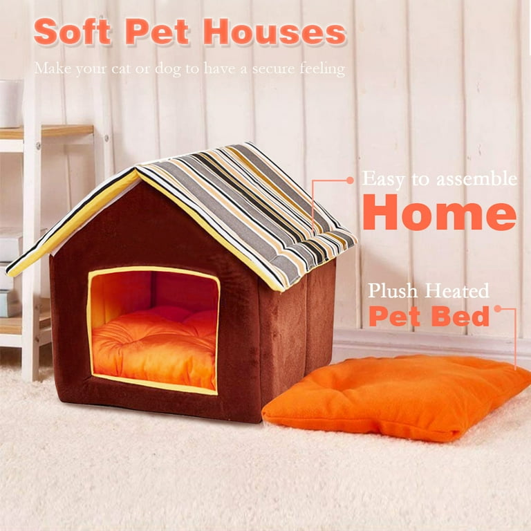 PinkSheep Foldable Dog House Indoor with Removable Cushion, Pet Cat Dog Bed  Tent for Small Medium Dogs Cats - Walmart.com