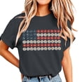 thumbnail image 2 of America 250 Shirt Womens 3/4 Sleeve Patriotic Graphic Tee Summer Casual Outdoor Top Dark Gray L, 2 of 6