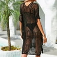 thumbnail image 6 of Yuwull Beach Swimsuit for Women Sleeve Coverups Bikini Cover Up Net Slit Cover Up Hollowed Out Sheer Bathing Suit Cover Up Clearance, 6 of 6