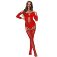 thumbnail image 5 of Gibobby Conjunto de lencería Lencería sexy para mujer Día de San Valentín Ropa de dormir Ropa de dormir Medias de cuerpo Body de red Sheer Lencería(Rojo, Talla única), 5 of 5