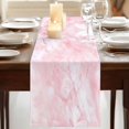 thumbnail image 3 of Table Runners 72 Inches Long Dress Scarves, Pink Marble Farmhouse Kitchen Table Runner, Coffee Tablerunners, Modern Abstract Art Elegant 14x72 Inch, 3 of 9
