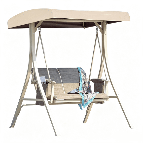 Universal Replacement Canopy for Swing Seat, Garden Chair Tent Porch Top Cover, Waterproof/UV Resistant Swing Canopy Cover for Outdoor Patio