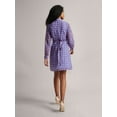 thumbnail image 5 of Zaccai Women's Purple Georgette Geometric Button Down Dress, 5 of 5