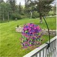 thumbnail image 6 of HeeHom 2 Pack Lifelike Artificial Hanging Flowers with UV Resistant Petunias & Eucalyptus - 75Cm Waterproof Outdoor Fake Plants for Garden, Fence, Patio Decor, 6 of 7