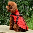 thumbnail image 6 of Pet Printed Cold Weather Coat Harness Pet Winter Warm 2 In 1 Outfit Padded Jacket For Small Puppy Dogs, 6 of 14