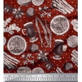 thumbnail image 1 of Soimoi Poly Georgette Fabric Dot,Spices & Cups Printed Craft Fabric by the Yard 42 Inch Wide, 1 of 3