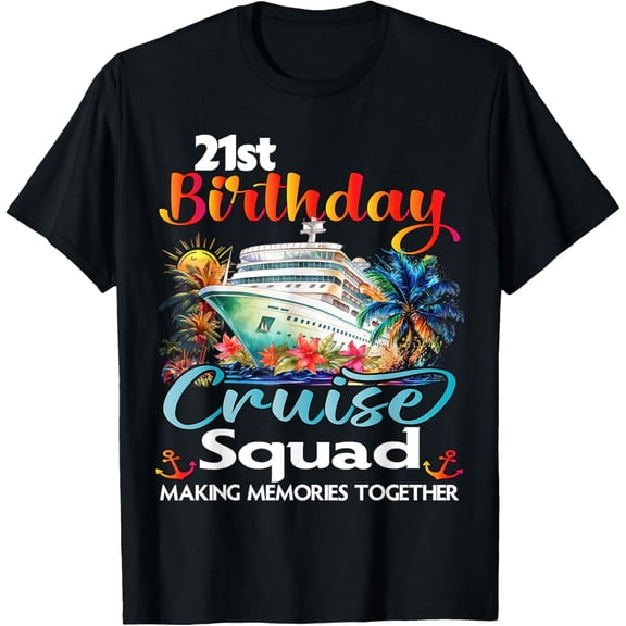 Playful Comfort Tee - 21st Birthday Cruise Squad Friends Family Vacation Matching T-Shirt
