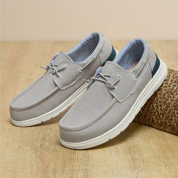 Men's Slip-on Canvas Loafers Casual Boat Shoes