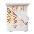 thumbnail image 7 of Orange Ombre Botanical Full Size Down Alternative Comforter, Lightweight Comforter Quilt Bedding Set with Pillow Shams Watercolor Country Pastoral Leaf All Seasons Bed Comforter Duvet Insert 78"x90", 7 of 7