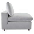 thumbnail image 3 of Modway Commix Down Filled Overstuffed Performance Velvet 3-Seater Sofa in Light Gray, 3 of 10